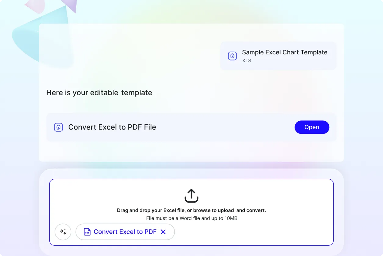 Free AI Convert Excel to PDF Editor, Free Convert XLSX to PDF Online